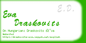 eva draskovits business card